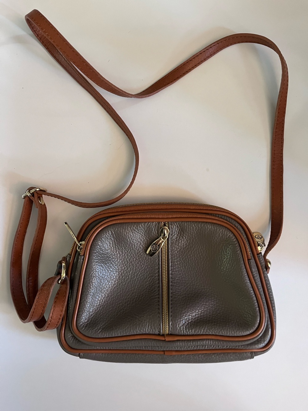 Valentina Italian Leather Crossbody Purse